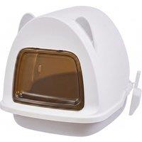 Enclosed Cat Litter Box with Scoop & Dual Entry Doors