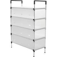 5-Tier Shoe Rack with Semi-Transparent Doors
