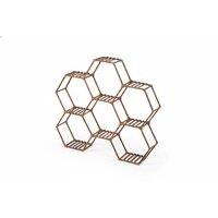 9-Potted Hexagonal Eucalyptus Wood Plant Stand