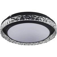 Round Ceiling Light with Diamond-Cut Accent Ring