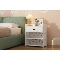 Hollow-Carved Flower Pattern Nightstand
