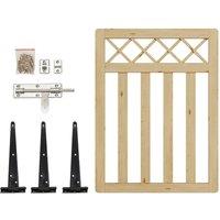3ft x 4ft Spruce Wood Cross Top Garden Gate