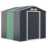 7x4ft Metal Shed with Sliding Door & Vents