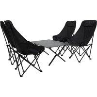 Portable Folding Camping Table Set with 4 Chairs
