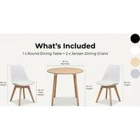 EARLY BIRD! 2-Seater Scandi Round Dining Table & Chair Set