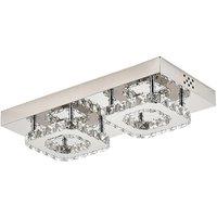 LED Ceiling Light with Faceted Crystals