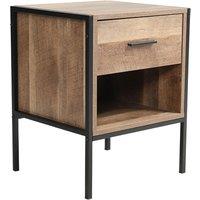 Wooden Nightstand Sofa Table with Drawer