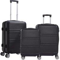 3-Piece Suitcase Set with Dividers & 360 Wheels
