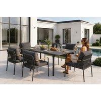 Verano 6 Seat Rectangular Patio Dining Set - Spacious and Stylish
