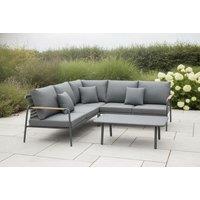 Verano White Patio 5 Seat Corner Sofa Set with Coffee Table Included