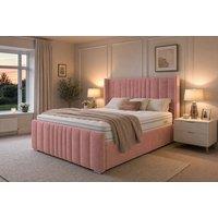 Athens Upholstered Bed with Mattress and Headboard
