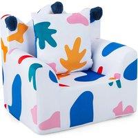 Kids Velvet Armchair with Pillow