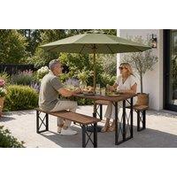 3-Piece Outdoor Acacia Wood Dining Set