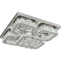 Flush Mount Ceiling Light with Crystal Droplets