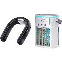 PolarGo 24/7 Cooling Bundle - Semiconductor Neck Fan + 1L Portable Misting Air Cooler