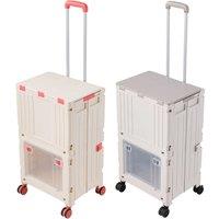 2-Tier Folding 72L Shopping Trolley