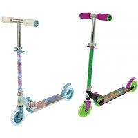 Official Folding Inline Scooter with Light-Up Wheels - Frozen 2 or Teenage Mutant Ninja Turtles!