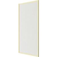 Fixed Over Bath Shower Screen with Gold Frame