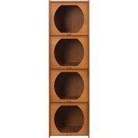 3/4-Tier Acrylic Tip-Up Door Bookcase
