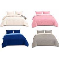 10.5 Tog Coverless & Reversible Duvet Set with Quilted Pillowcase