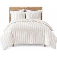 Woven Waffle Duvet Cover Set with Pillowcase