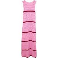 Black Women's Boho Crochet Knit Maxi Dress