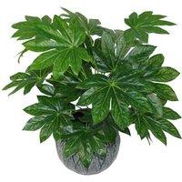 60cm Low Maintenance Indoor Japanese Aralia Artificial Plant - Lush Foliage Decor