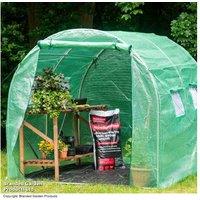 3m x 2m Walk-In Polytunnel Greenhouse with Waterproof PE Cover - Durable Steel Frame, All-Season Storage & Plant Protection