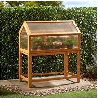 Wooden Cold Frame With Legs - Raised Garden Storage & Weather Protection