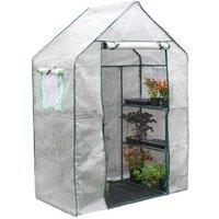 Garden Gear 6 Shelf Portable Walk-In Greenhouse with Weatherproof Steel Frame & Multi-Level Storage