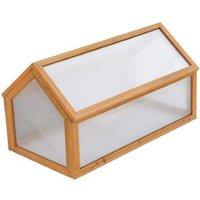 Garden Grow Wooden Cold Frame Storage Shelter - Durable Fir Wood, Weather Protection, Easy-Access Hinged Lid