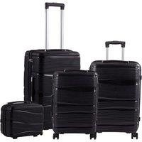 4-Piece Lockable Travel Suitcase Set