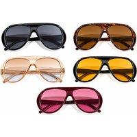 5-Pack Oversized Aviator Style Unisex Sunglasses