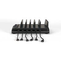 60W Multi-Device 6-Port USB Charging Station with 6 Cables