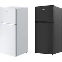 180L Freestanding Double-Door Refrigerator with 45L Freezer - Black or White