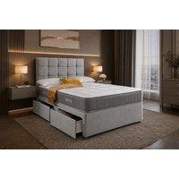Plush Divan Bed with Memory Foam Hybrid Mattress - 4 Colours