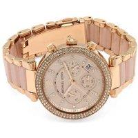 Michael Kors MK5896 Ladies Chronograph Rose Gold Watch - Quartz Movement, Water Resistant, Crystal Bezel