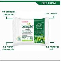Simple Cleansing Wipes Quad Bundle - Vitamin C, E & Pro-Vitamin B5 - Brightening & Anti-Ageing for Sensitive Skin - Biodegradable Wipes