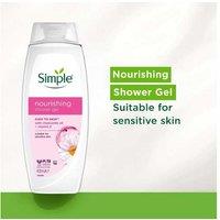 Simple Nourishing Shower Cream Bulk Multipack with Vitamin E & Chamomile Oil - Deep Hydration for Sensitive Skin, Cream Formula (450ml x24)