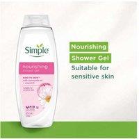 Simple Nourishing Shower Cream Bulk Multipack with Vitamin E & Chamomile Oil - For Sensitive Skin, 24 x 675ml Cream Body Wash