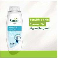 Simple Kind to Skin Sensitive Shower Gel 675ml Bulk Multipack - Hypoallergenic Body Wash for Sensitive Skin (24-Pack Gel)