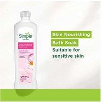 Simple Nourishing Bath Soak with Chamomile Oil - Hydrating Sensitive Skin Formula, 1L Multipack