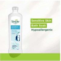 Simple Kind to Skin Sensitive Bath Soak 1L Bulk Multipack - Hypoallergenic, Soap-Free Cleanser for Sensitive Skin