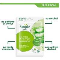 Simple Water Boost Daily Detox Sheet Mask with Hyaluronic Acid & Niacinamide - Hydrating & Calming for Sensitive Skin, 21ml