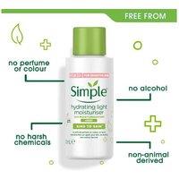 Simple Hydrating Light Moisturiser Bundle with Pro-Vitamin B5 & Vitamin E - Lightweight Cream for Sensitive Skin (50ml & 3x125ml)