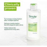 Simple Hydrating Face Wash & Cleansing Lotion Bundle - Pro-Vitamin B5, Vitamin E, For Sensitive Skin, Lightweight Cream & Lotion