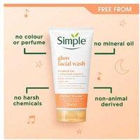Simple Protect N Glow Brightening Skincare Bundle - Vitamin C, B3 & E, For Sensitive Skin, Gel & Cream Formulas