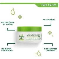 Simple Travel Facial Wash Gel & Vital Vitamin Night Cream Set - Pro-Vitamin B5, Vitamin E, For Sensitive Skin, Gel & Cream