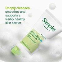 Simple Face Wash & Hydrating Light Moisturiser Bundle for Sensitive Skin - Pro-Vitamin B5, Vitamin E, Lightweight Cream, 125ml x3