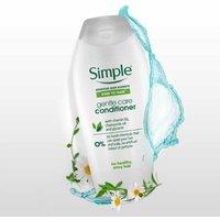 Simple Gentle Care Shampoo & Conditioner Bundle for Sensitive Scalp - Pro-Vitamin B5, Calendula & Chamomile Oil, 400ml x 6 Pack